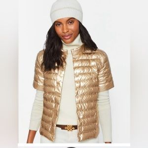 NWOT J.McLaughlin Sarabeth Metallic Quilted Stand Collar Jacket